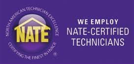 We Employ NATE-Certified Technicians
